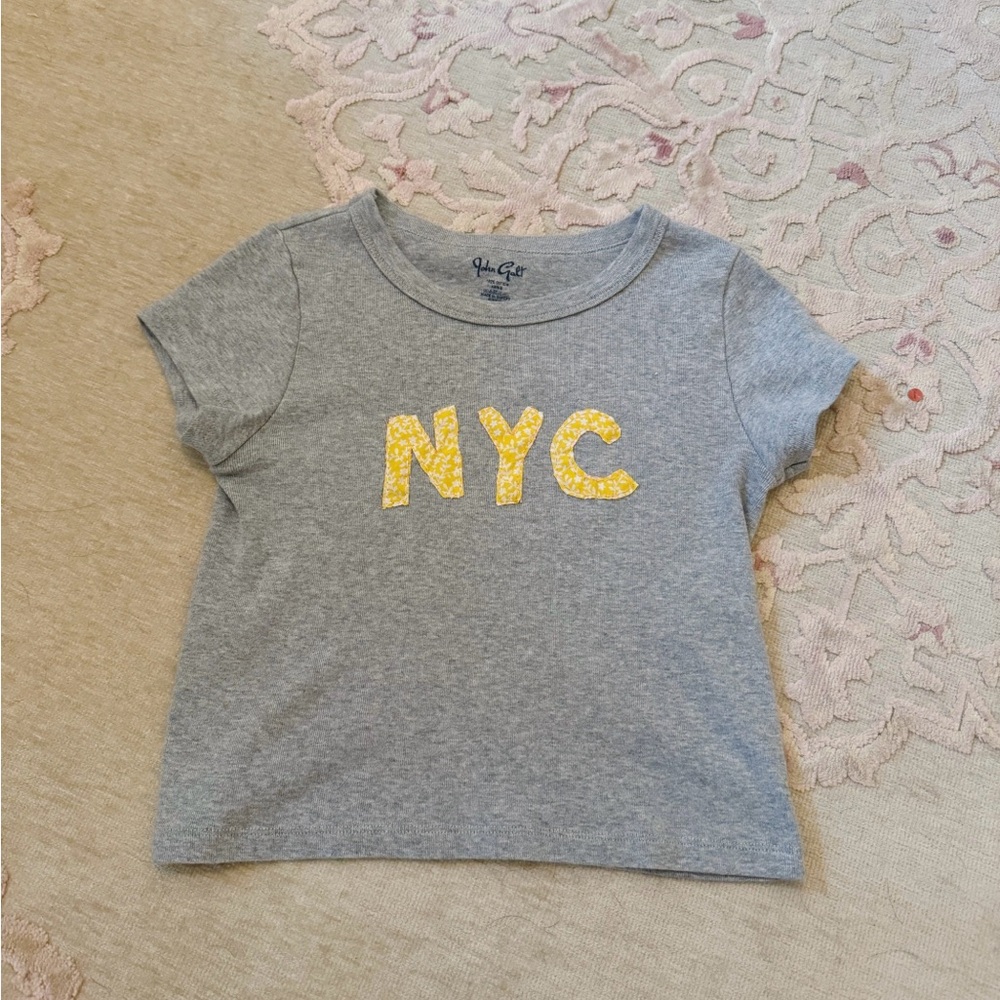 john galt tee homemade embroidered!! one size, but listed as an xs